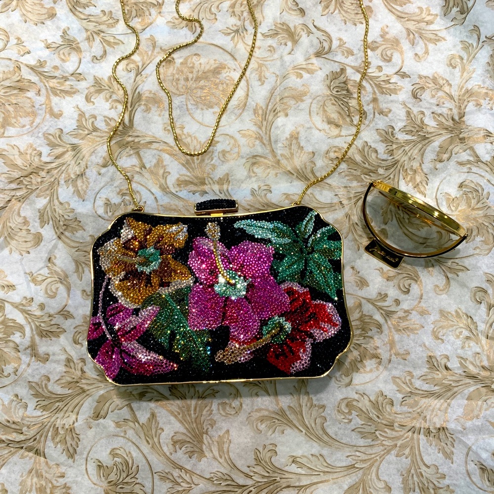 Judith Leiber crystal embellished small evening purse